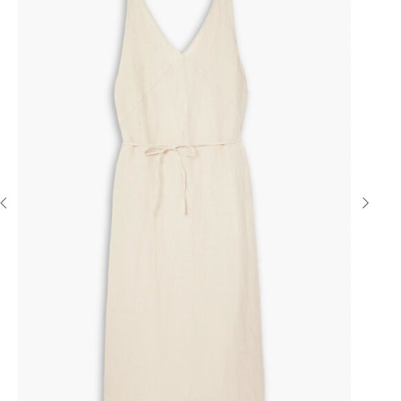 Deiji Studios The Slip Linen Midi Dress in Beige, XS, NWT - Picture 3 of 8